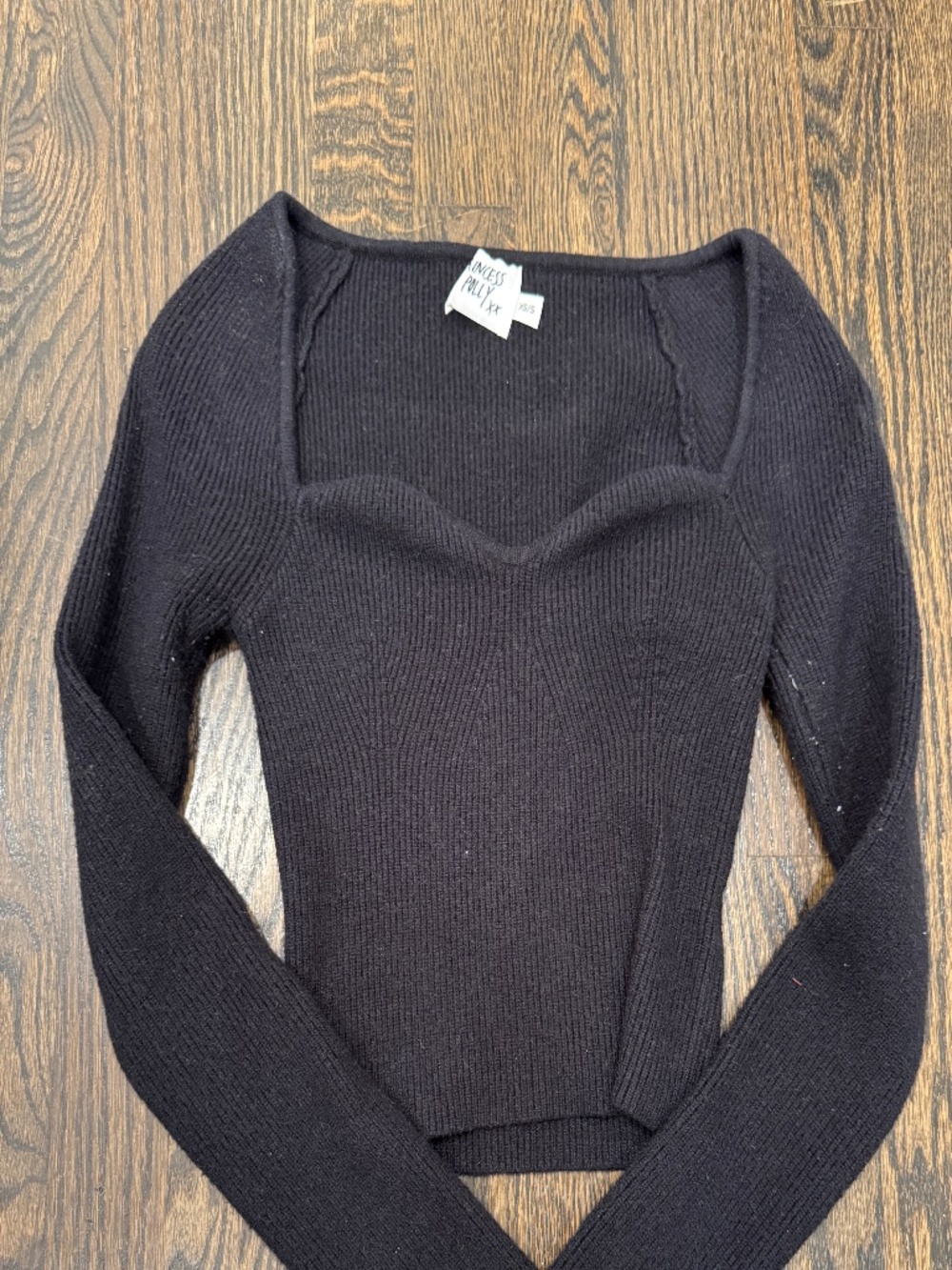 Princess Polly Crop Long Sleeve Sweater